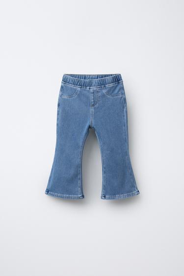 DENIM LOOK FLARE LEGGINGS - Mid-blue by Zara