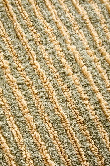 CHILDREN'S STRIPED RUG - Green by Zara