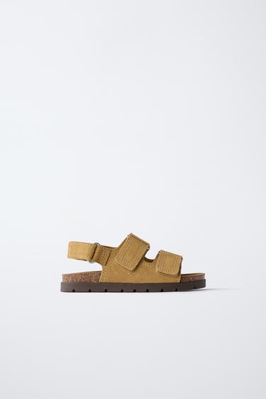 LEATHER SANDALS - Brown by Zara