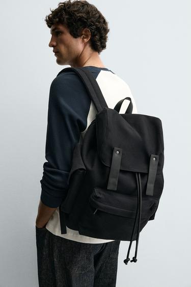 FABRIC BACKPACK - Blue by Zara