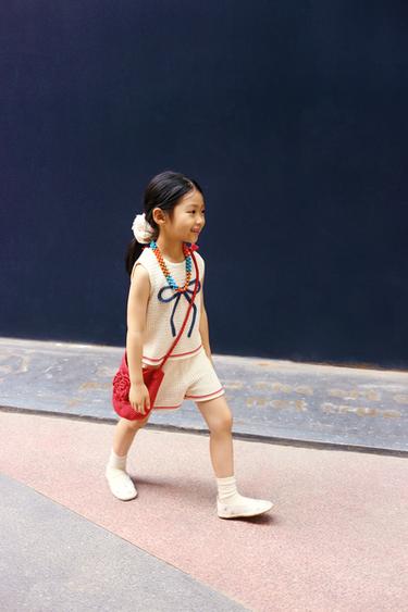 CONTRAST KNIT BERMUDA SHORTS - Ecru by Zara