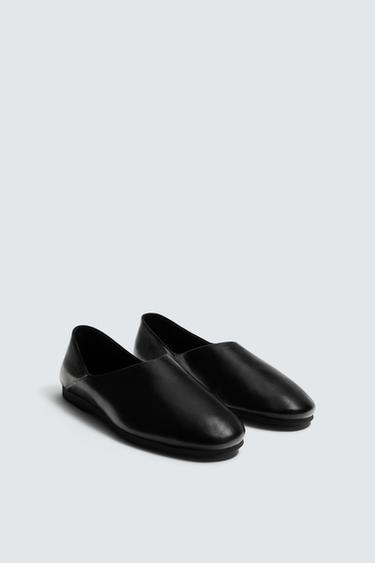 LEATHER SHOES VIBRAM® SOLE AARON LEVINE X ZARA - Black by Zara
