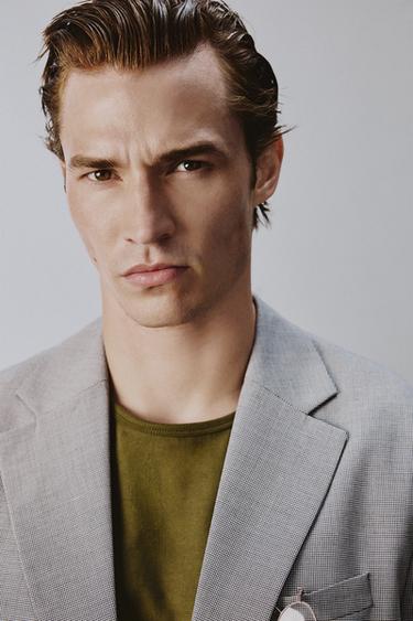 REGULAR FIT HOUNDSTOOTH SUIT -  by Zara