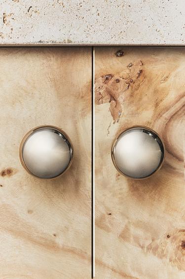 PACK OF ROUND METAL DOOR KNOBS (PACK OF 2) - Silver by Zara