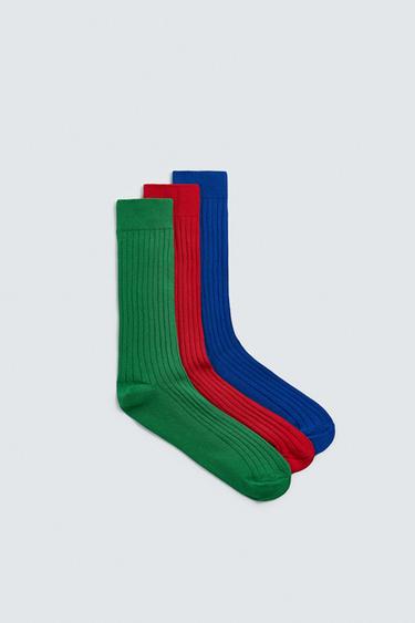 AARON LEVINE X ZARA CONTRAST RIB SOCKS - various by Zara