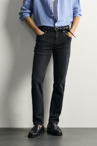 BASIC SLIM FIT JEANS - Charcoal by Zara