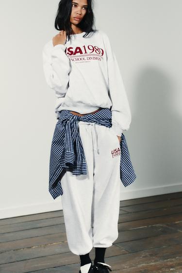 SLOGAN SWEATSHIRT - Grey marl by Zara - Image 0