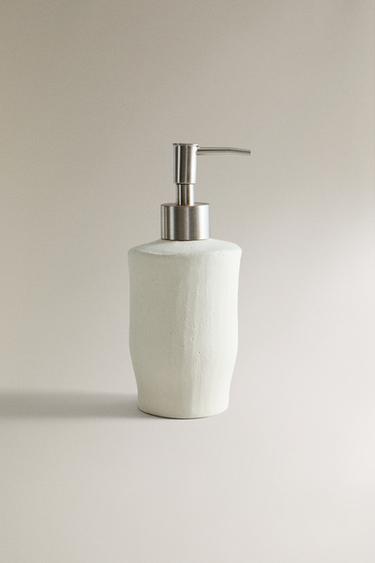 MATTE CERAMIC SOAP DISPENSER - Oyster-white by Zara