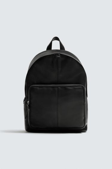 LEATHER BACKPACK - Black by Zara
