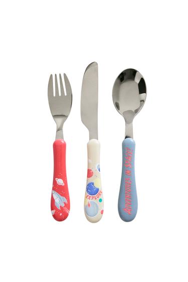 CHILDREN'S SPACE CUTLERY SET - Multicoloured by Zara