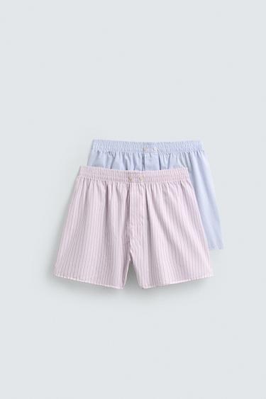 COMBINED POPLIN BOXER SHORTS - 2 PACK - various by Zara