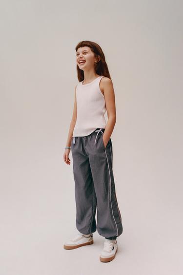TECHNICAL JOGGERS WITH BOWS - Anthracite grey by Zara