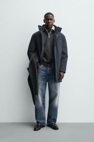 WATER-REPELLENT PADDED PARKA - Navy blue by Zara