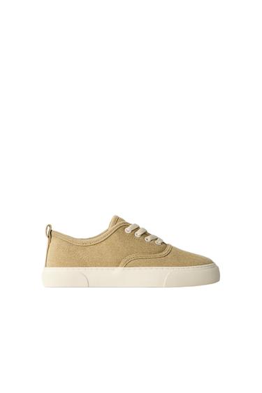 LACE-UP PLIMSOLLS - Green by Zara