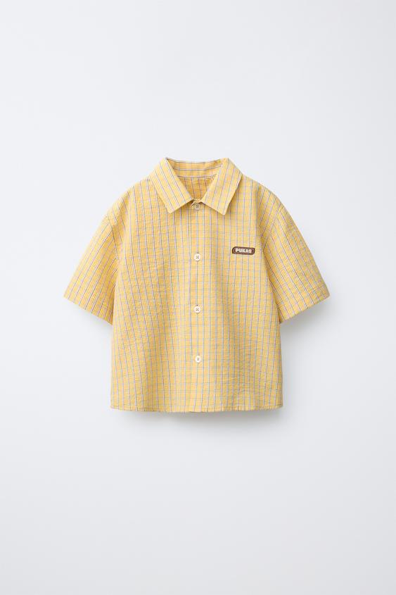 PUKAS SURF CHECK SHIRT - Yellow by Zara - Image 0