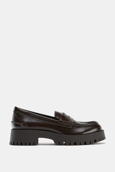 TRACK SOLE LOAFERS - Brown by Zara