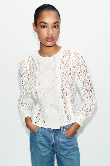 LACE WRAP JACKET - White by Zara