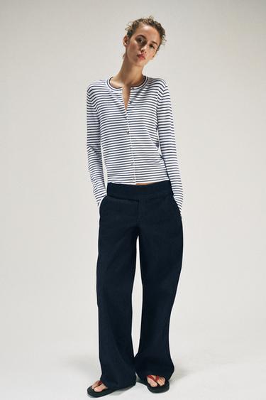 STRIPED KNIT CARDIGAN - striped by Zara