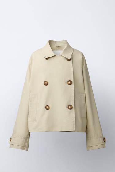 SHORT TRENCH COAT - Beige by Zara