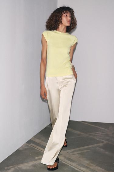 FADED COTTON T-SHIRT - Yellow by Zara