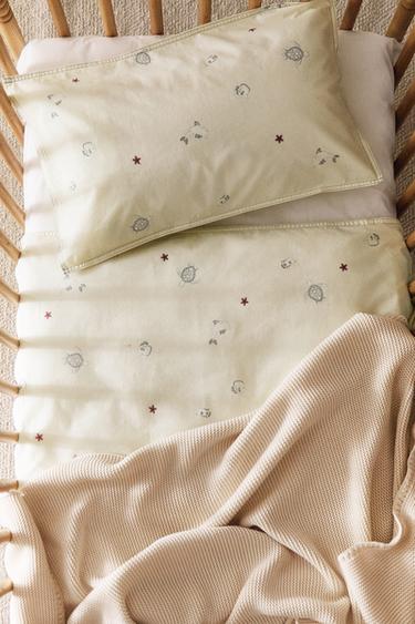 CHILDREN’S SEA PRINT DUVET COVER - Light lime green by Zara