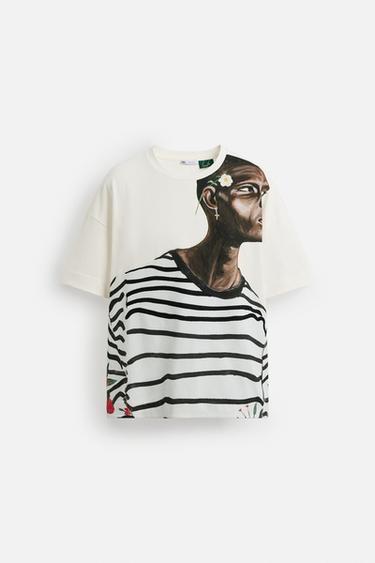 EMBROIDERED PRINT T-SHIRT © OTIS KWAME KYE QUAICOE - White by Zara
