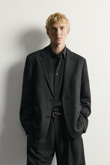 TEXTURED SUIT BLAZER - Black by Zara