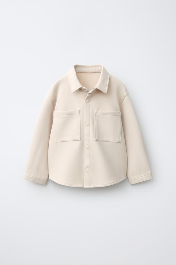 COMFORT POCKET OVERSHIRT - Light beige by Zara - Image 0