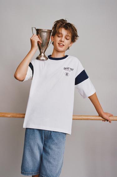SLOGAN JOGGING T-SHIRT - White by Zara