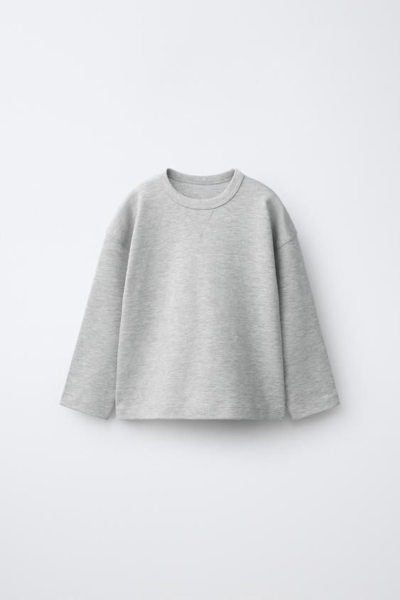 INTERLOCK PLAIN T-SHIRT - Grey marl by Zara - Image 0