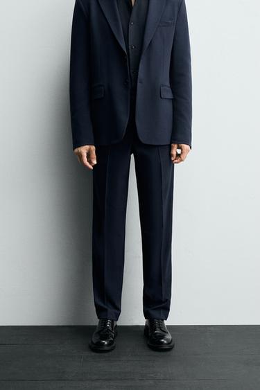 SLIM FIT SUIT TROUSERS - Bluish by Zara