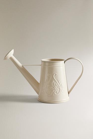 STEEL GARDEN WATERING CAN - Cream by Zara