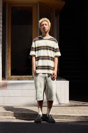 STRIPED JACQUARD T-SHIRT - Stripes by Zara