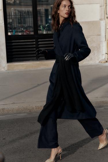 FAUX-PATENT HIGH-HEEL SLINGBACK SHOES - Taupe Grey by Zara