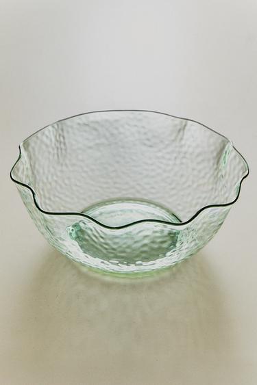 HAMMERED ACRYLIC SALAD BOWL - Green by Zara