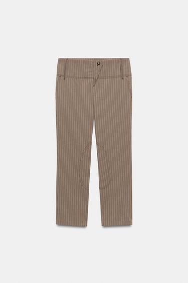 PINSTRIPED CAPRIS - Light tan by Zara