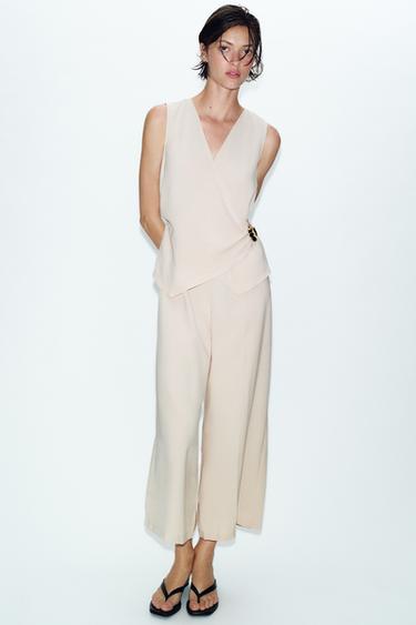 GOLD APPLIQUÉ JUMPSUIT - Ecru by Zara
