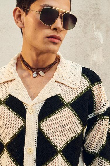 LIMITED EDITION CORD NECKLACE WITH PENDANT - Brown by Zara - Image 0