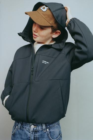 TECHNICAL HOODED JACKET - Grey by Zara