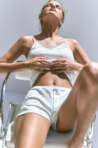 POINTELLE SHORTS - White by Zara - Image 0