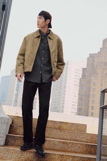 QUILTED JACKET WITH CONTRAST COLLAR - Beige by Zara