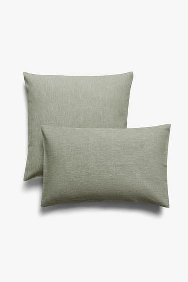 PLAIN CUSHION COVER - Mid-green by Zara