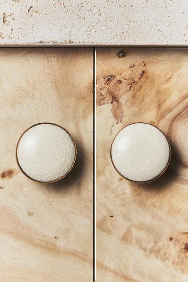 PACK OF ROUND CERAMIC DOOR KNOBS (PACK OF 2) - White by Zara
