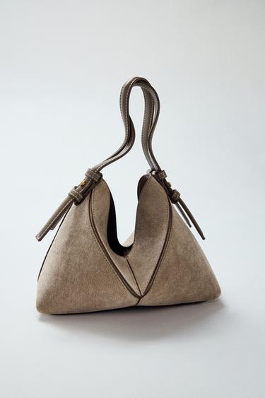 TOPSTITCH MINI TOTE BAG - SAND/BROWN by Zara