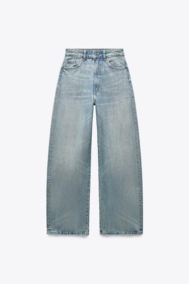 TRF MID-WAIST BAGGY JEANS - Light blue by Zara
