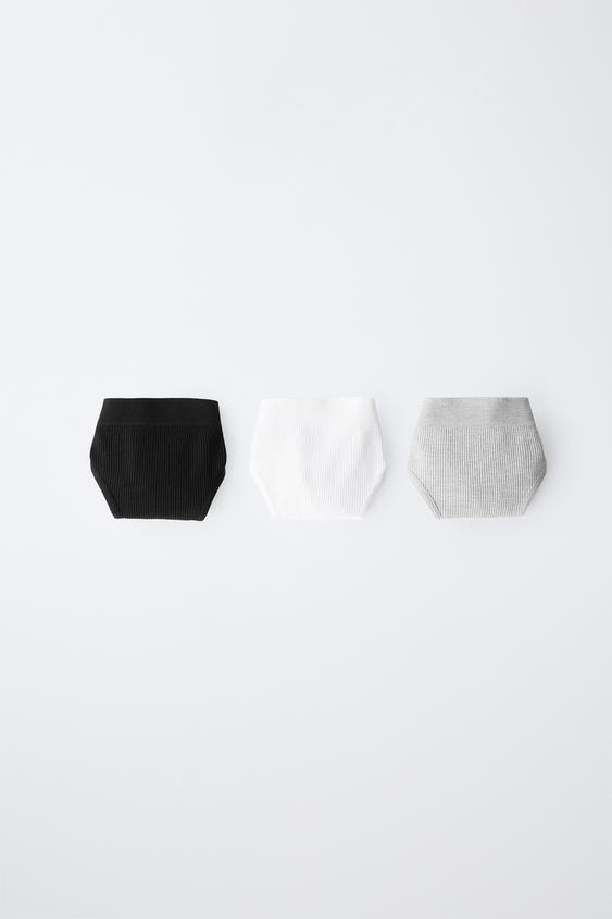8-14 YEARS / 3-PACK OF SEAMLESS BRIEFS - Black / White by Zara - Image 0