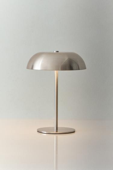 MONOCHROME CORDLESS TABLE LAMP - Silver by Zara