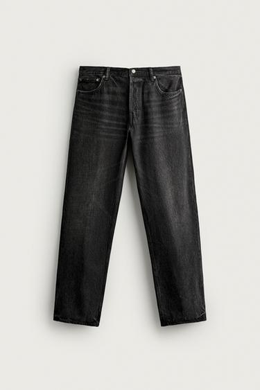 STRAIGHT-LEG JEANS - Charcoal by Zara