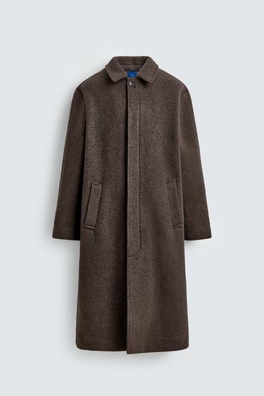 DOUBLE-BREASTED WOOL BLEND MANTECO® COAT AARON LEVINE X ZARA - Light brown by Zara