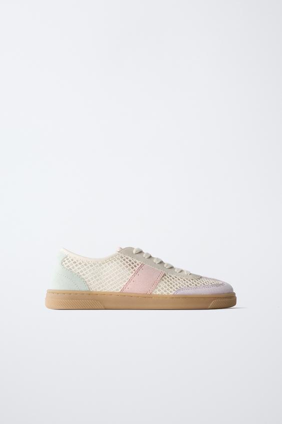 MESH SNEAKERS - Ecru White by Zara - Image 0